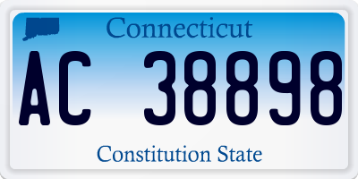 CT license plate AC38898