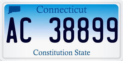 CT license plate AC38899