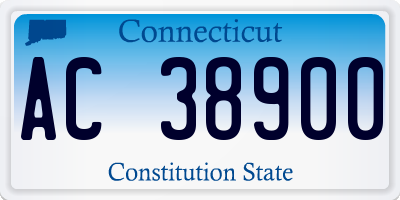 CT license plate AC38900
