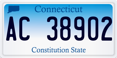 CT license plate AC38902