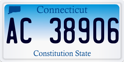 CT license plate AC38906