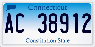 CT license plate AC38912