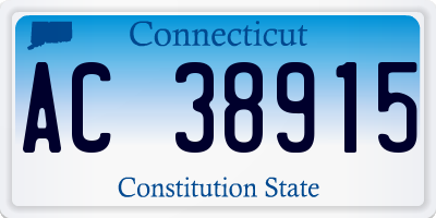 CT license plate AC38915
