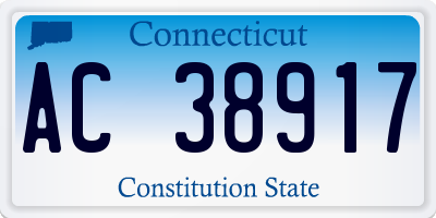 CT license plate AC38917