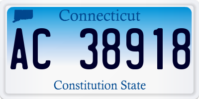 CT license plate AC38918