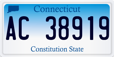 CT license plate AC38919