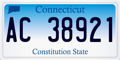 CT license plate AC38921