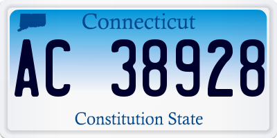 CT license plate AC38928