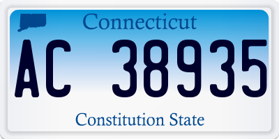 CT license plate AC38935