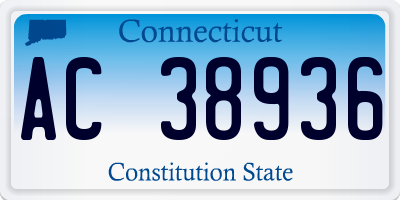 CT license plate AC38936