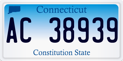 CT license plate AC38939