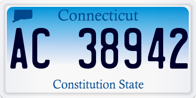 CT license plate AC38942