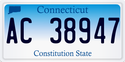 CT license plate AC38947