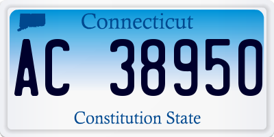CT license plate AC38950