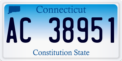 CT license plate AC38951