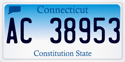 CT license plate AC38953
