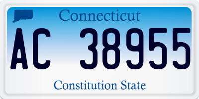 CT license plate AC38955