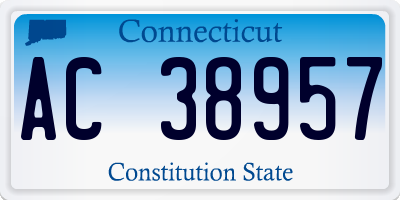 CT license plate AC38957