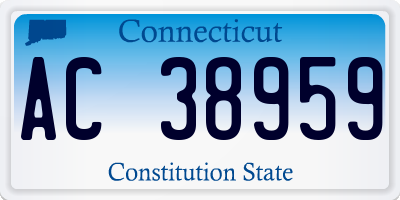 CT license plate AC38959