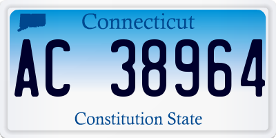 CT license plate AC38964