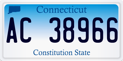 CT license plate AC38966