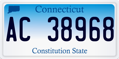 CT license plate AC38968