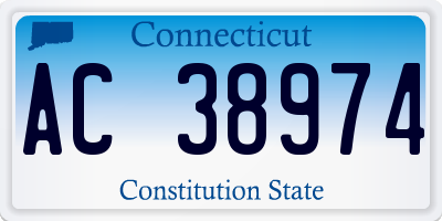 CT license plate AC38974