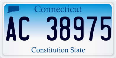 CT license plate AC38975