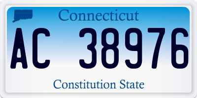 CT license plate AC38976
