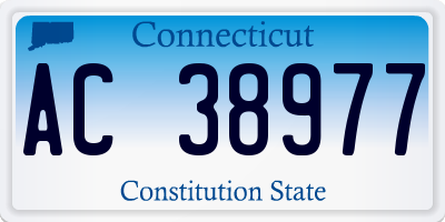 CT license plate AC38977