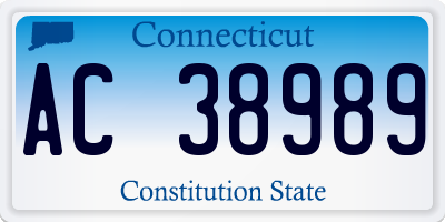 CT license plate AC38989