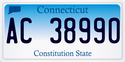 CT license plate AC38990