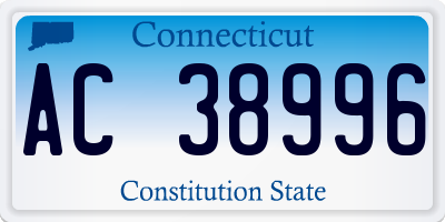 CT license plate AC38996
