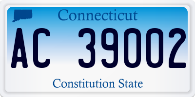 CT license plate AC39002