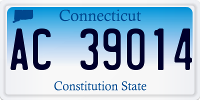 CT license plate AC39014