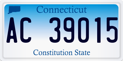 CT license plate AC39015