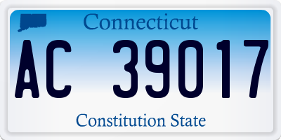 CT license plate AC39017