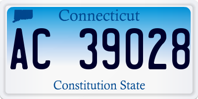 CT license plate AC39028