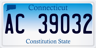 CT license plate AC39032