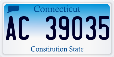 CT license plate AC39035