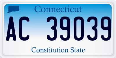CT license plate AC39039
