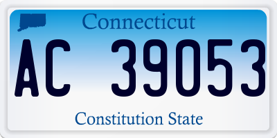 CT license plate AC39053