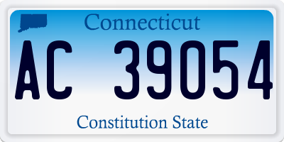 CT license plate AC39054