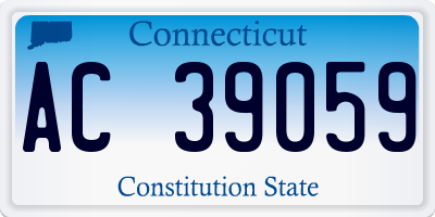 CT license plate AC39059