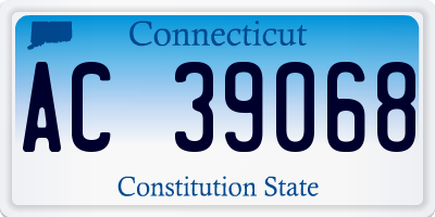CT license plate AC39068