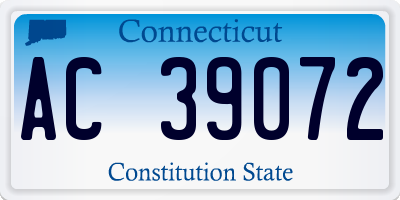 CT license plate AC39072