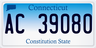 CT license plate AC39080