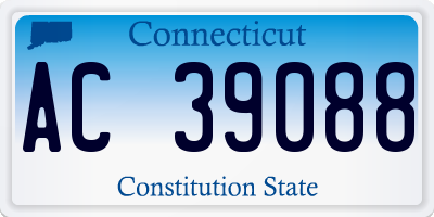 CT license plate AC39088