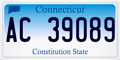 CT license plate AC39089