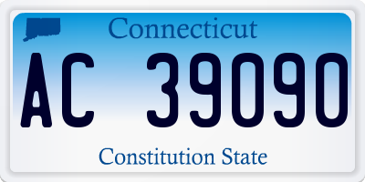CT license plate AC39090